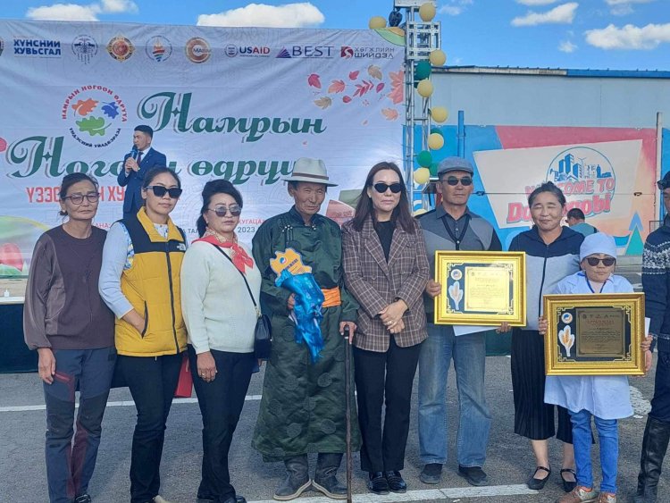 НАМРЫН НОГООН ӨДРҮҮД" ҮЗЭСГЭЛЭН ХУДАЛДААНД ДАЛАНЖАРГАЛАН СУМ АМЖИЛТТАЙ ОРОЛЦЛОО