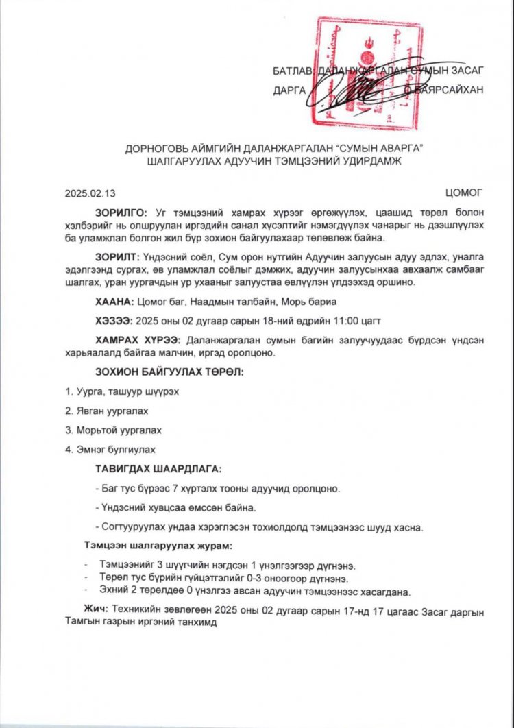 МАЛЧДЫН ЗӨВЛӨГӨӨНИЙ ХӨТӨЛБӨРИЙГ ТАНИЛЦУУЛЖ БАЙНА.