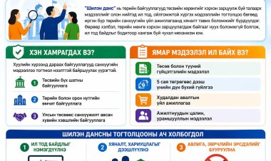 ИЛ ТОД БАЙДЛЫН ХҮРЭЭНД ШИЛЭН ДАНСАНД ХЭРХЭН ХЯНАЛТ ТАВИХ ВЭ?